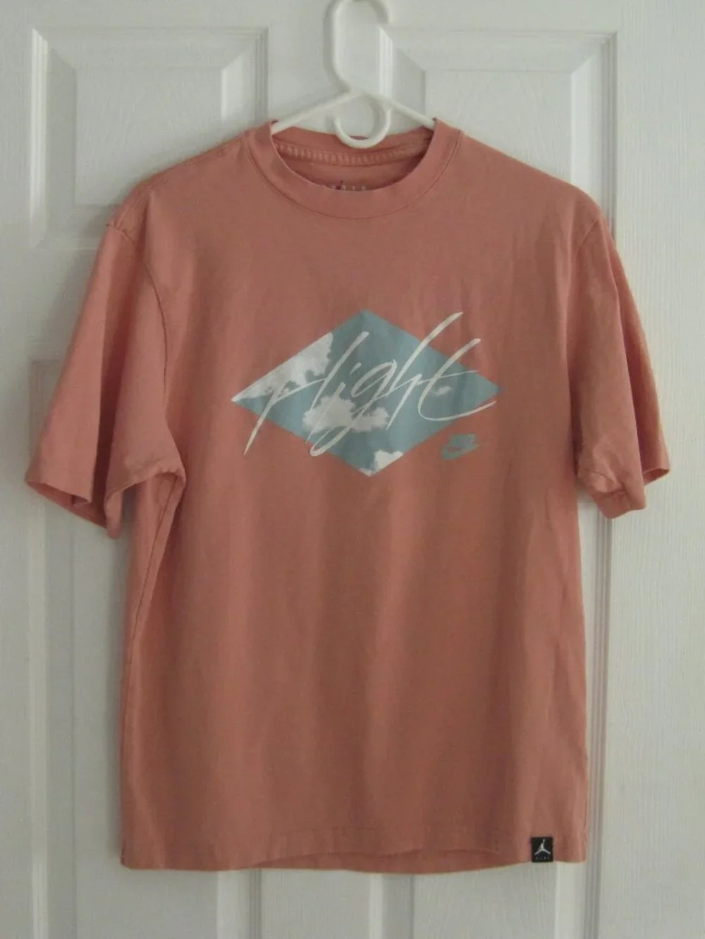 Nike Jordan Flight Essentials Graphic Tee Size S 100% Cotton Salmon Peach Pink
